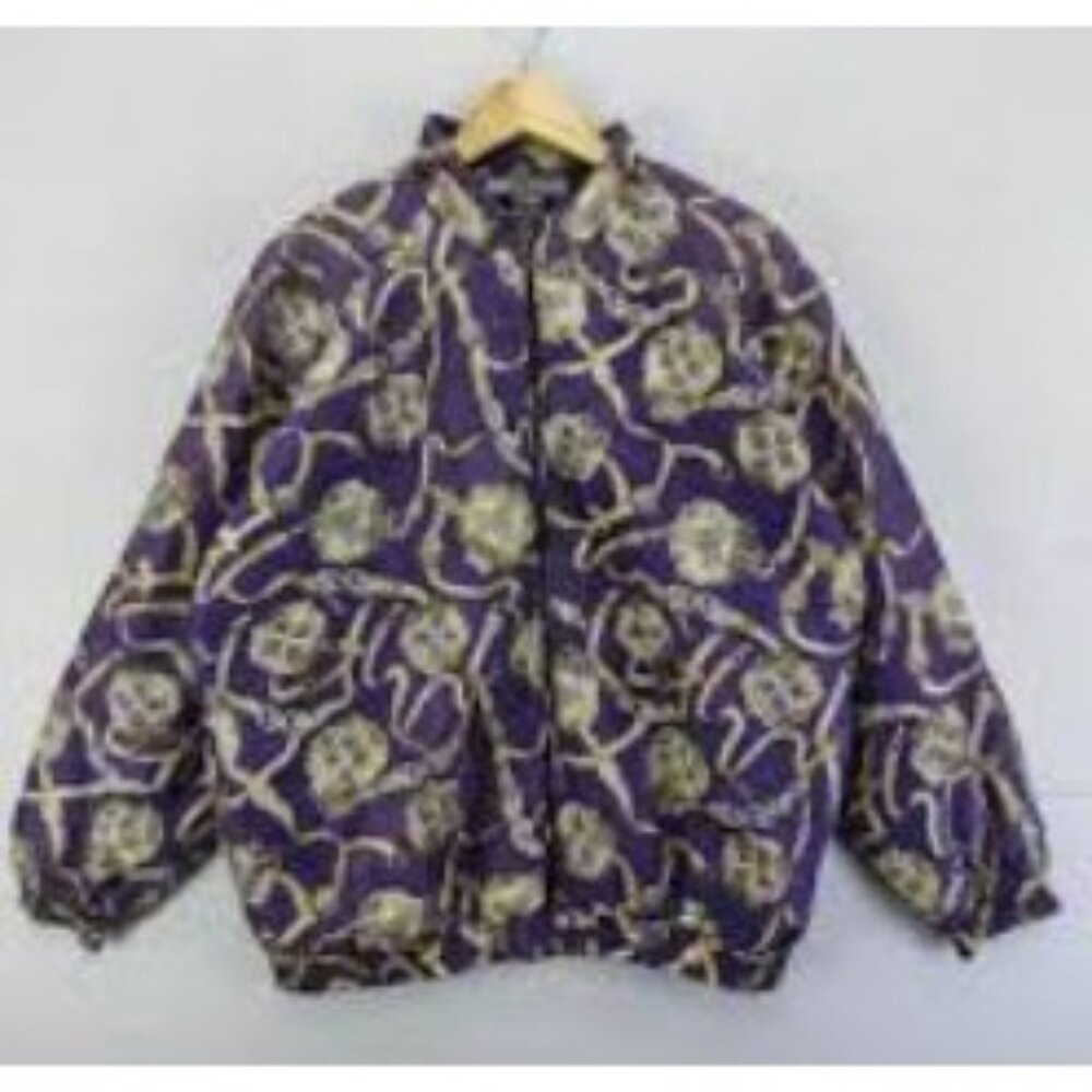 Robert Graham Purple and‎ Gold Bomber Jacket